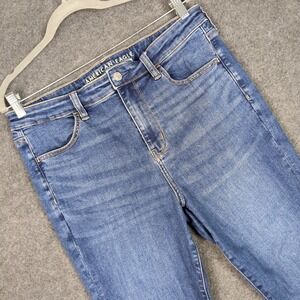 American Eagle Hi-Rise Jegging Womens 14 Regular Medium Wash Next Level Stretch